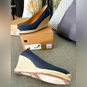 Blue Espadrilles Wedges